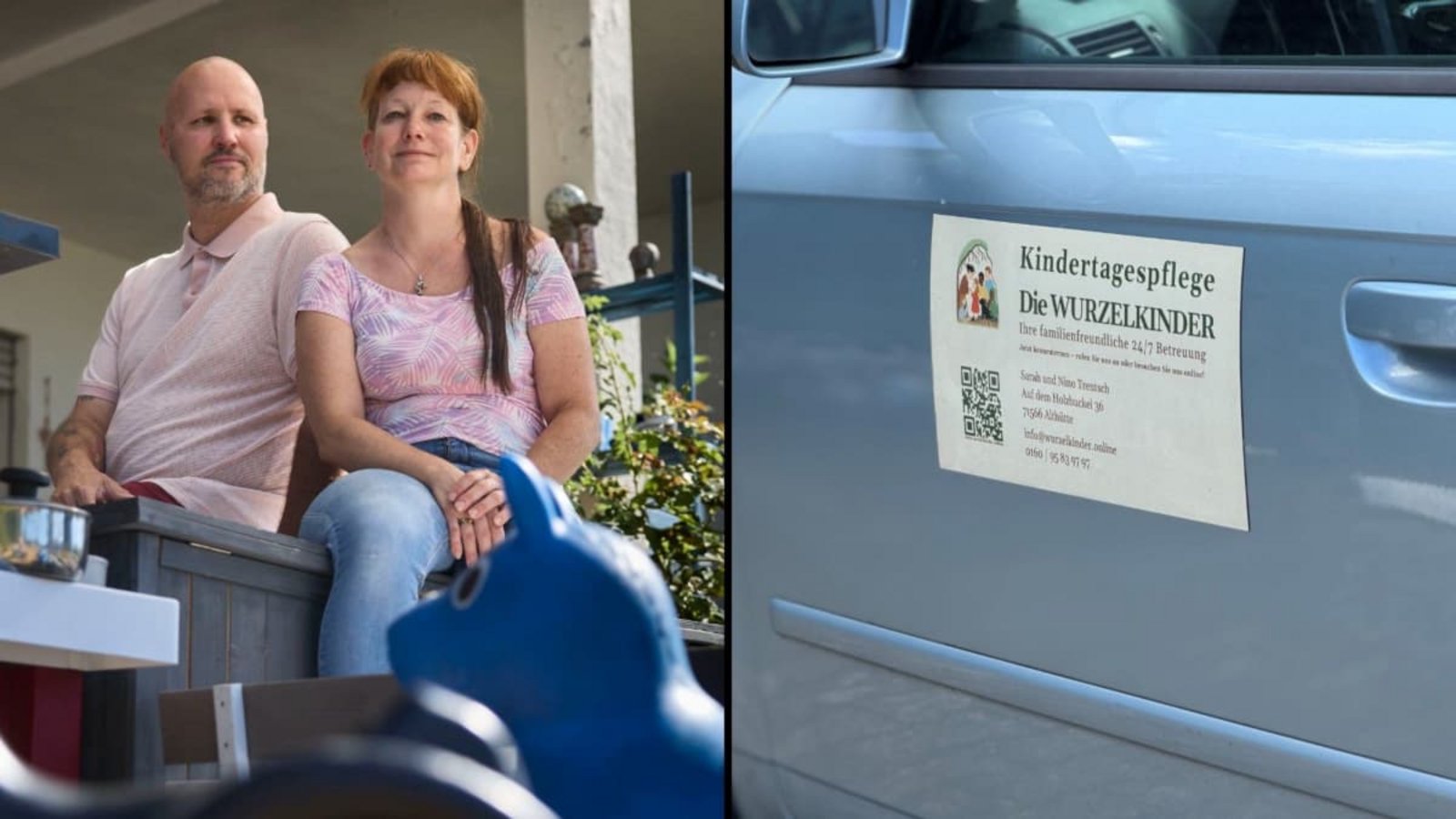 Sarah und Uwe Trentsch haben ihr Haus in Althütte für die Tagespflege von Kindern eingerichtet. Das Betreuungsangebot tägt den Namen „Die Wurzelkinder“.Stoppel/Rodenhausen