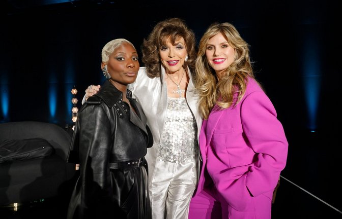 Die Gastjuroren in Folge 14: Nikeata Thompson (links) und Joan Collins (rechts). Aber wer musste die Show verlassen?<span class='image-autor'>Foto: ProSieben / Sven Doornkaat</span>