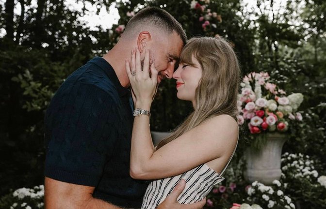 Taylor Swift und Travis Kelce haben sich zur Freude vieler Fans verlobt.<span class='image-autor'>Foto: imago/ZUMA Press Wire / Taylor Swift and Travis Kelce</span>