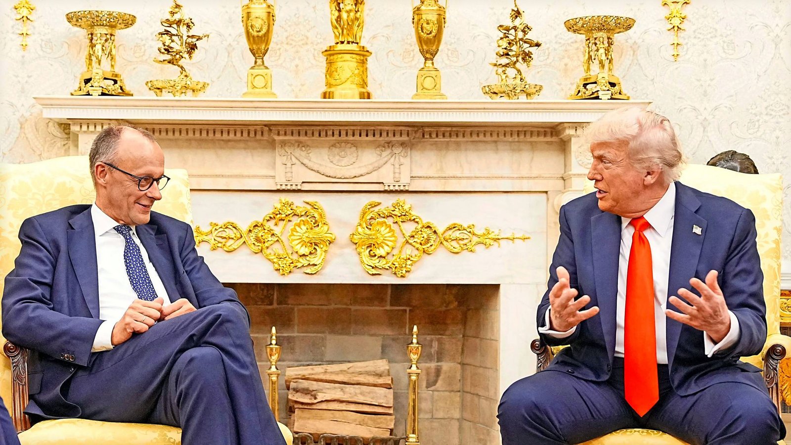 Merz kann geduldig zuhören. Der deutsche Bundeskanzler ist zum Antrittsbesuch beim US-Präsidenten.Foto: MICHAEL KAPPELER/AFP Merz kann geduldig zuhören. Der deutsche Bundeskanzler ist zum Antrittsbesuch beim US-Präsidenten.Foto: MICHAEL KAPPELER/AFP