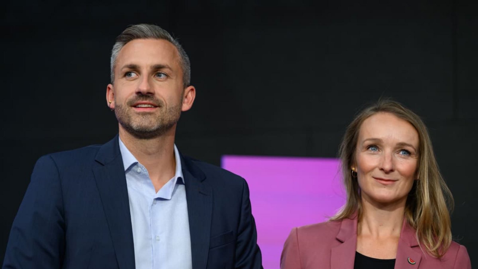 Ihre Parteien marschieren beim Ukraine-Kurs gemeinsam: Ulrich Siegmund (AfD) und Claudia Wittig (BSW), Spitzenkandidaten ihrer jeweiligen Parteien bei der kürzlichen Landtagswahl in Sachsen-Anhalt.Hendrik Schmidt/dpa