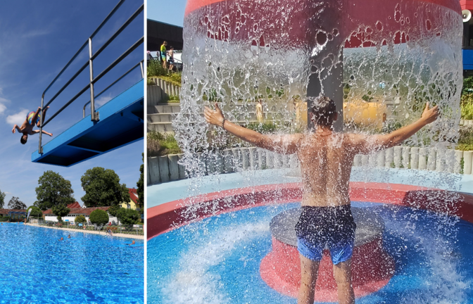 Ab ins und unters Wasser: In den Freibädern Vaihingen, Eberdingen und Sachsenheim war im Sommer 2026 viel los. Archivfoto: p/Rücker