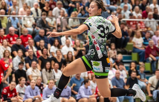 Spielmacherin Haruno Sasaki führte Regie und warf acht Tore für Frisch Auf Göppingen in Nürtingen.<span class='image-autor'>IMAGO/Eibner</span>