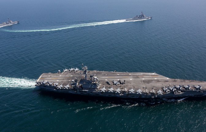 Die „USS Theodore Roosevelt hat eine Besatzung von 5680 Mann und verfügt über 85 Flugzeuge.<span class='image-autor'>Foto: Imago/Zuma Press Wire</span>