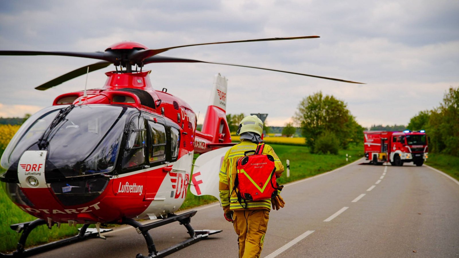 Auch ein Rettungshubschrauber war vor Ort.Foto: 7aktuell.de Auch ein Rettungshubschrauber war vor Ort.Foto: 7aktuell.de