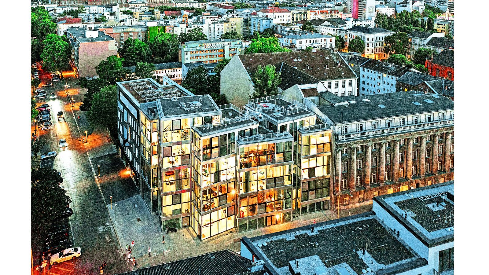 Die Baugruppe   Kurfürstenstraße der Architekten  June14 Meyer-Grohbrügge & Chermayeff in Berlin ist auch auf der Shortlist gewesen.Foto: Laurian/Mies Award 2024