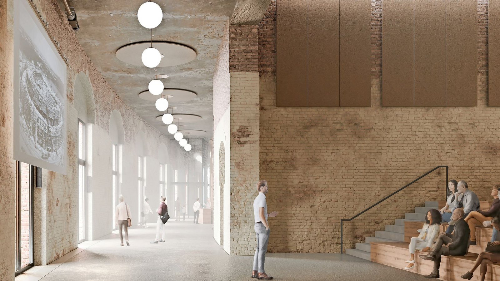 Stuttgarter LRO Architekten und die  Firma Georg Reisch bauen die Halle um, in  der die Nazis sich einst feiern lassen wollten.Foto: Visualisierung Georg Reisch