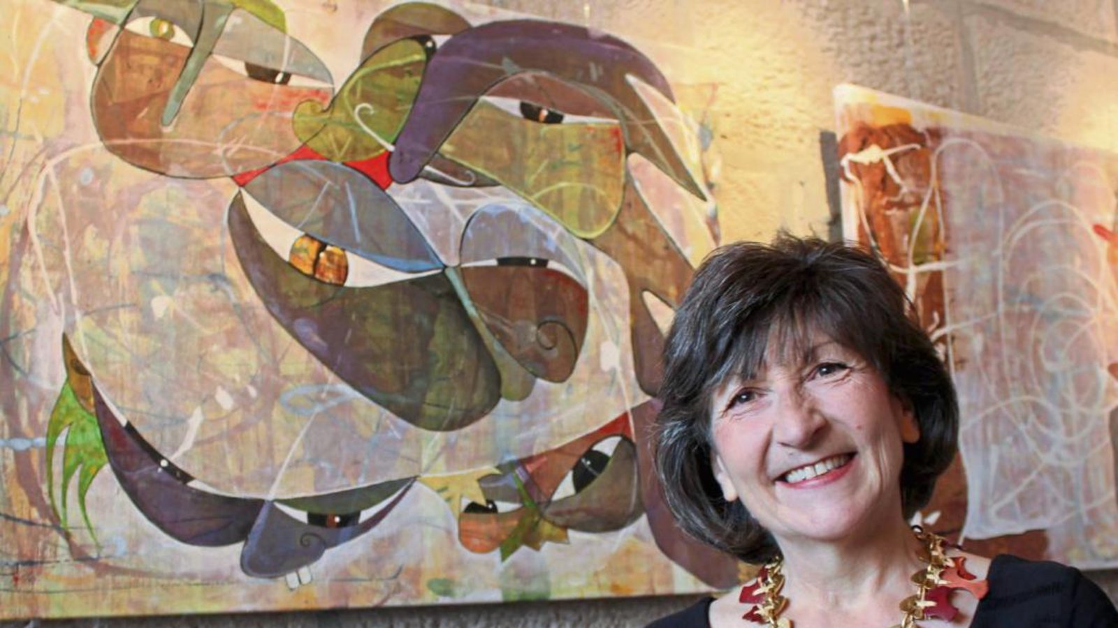 Ingrid Neumann-Dannecker zeigt in der Kulturscheune in Ochsenbach ihre abstrakten Werke. Foto: Friedrich Ingrid Neumann-Dannecker zeigt in der Kulturscheune in Ochsenbach ihre abstrakten Werke. Foto: Friedrich