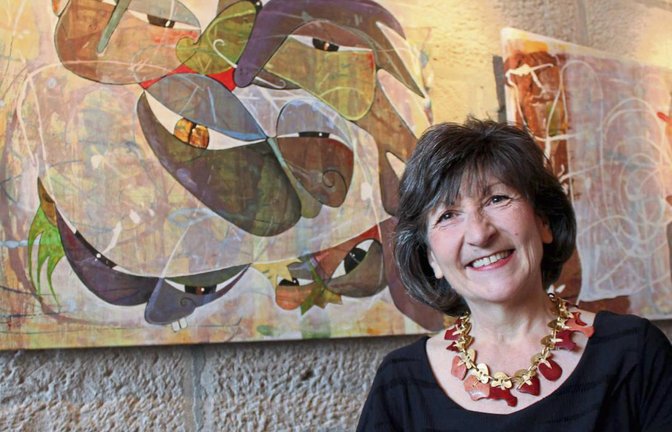 Ingrid Neumann-Dannecker zeigt in der Kulturscheune in Ochsenbach ihre abstrakten Werke.  Foto: Friedrich