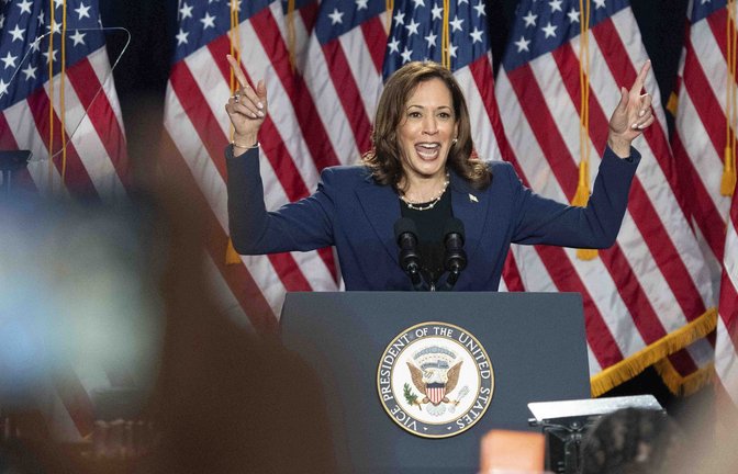 Die Demokraten schicken nun voraussichtlich Kamala Harris ins Rennen um das Präsidentenamt.<span class='image-autor'>Foto: dpa/Kayla Wolf</span>