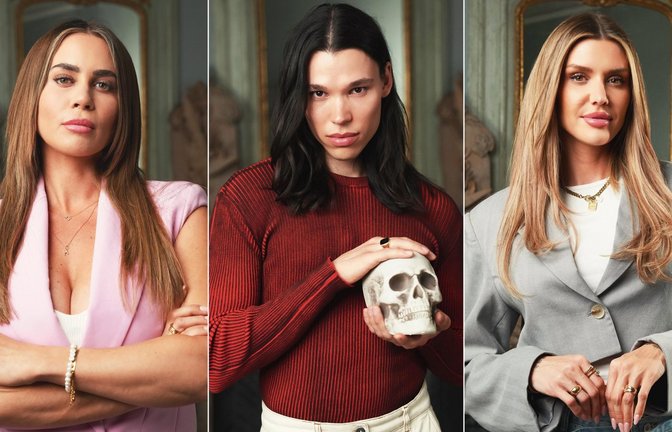 Die ersten 3 Kandidaten von "Die Verräter - Vertraue Niemandem!: (v.l.) Jessica Haller, Helge Mark, Gerda Lewis.<span class='image-autor'>Foto: RTL / Stefan Gregorowius</span>