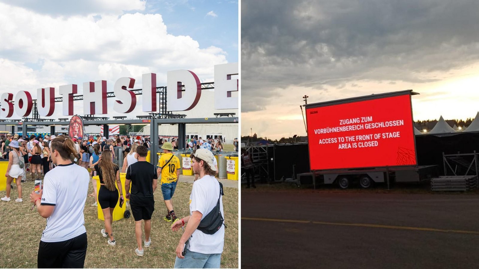 Zunächst war der Himmel noch blau, am Abend musste das Southside-Festival wegen Unwetter unterbrochen werden.Foto: Silas Stein/dpa Zunächst war der Himmel noch blau, am Abend musste das Southside-Festival wegen Unwetter unterbrochen werden.Foto: Silas Stein/dpa