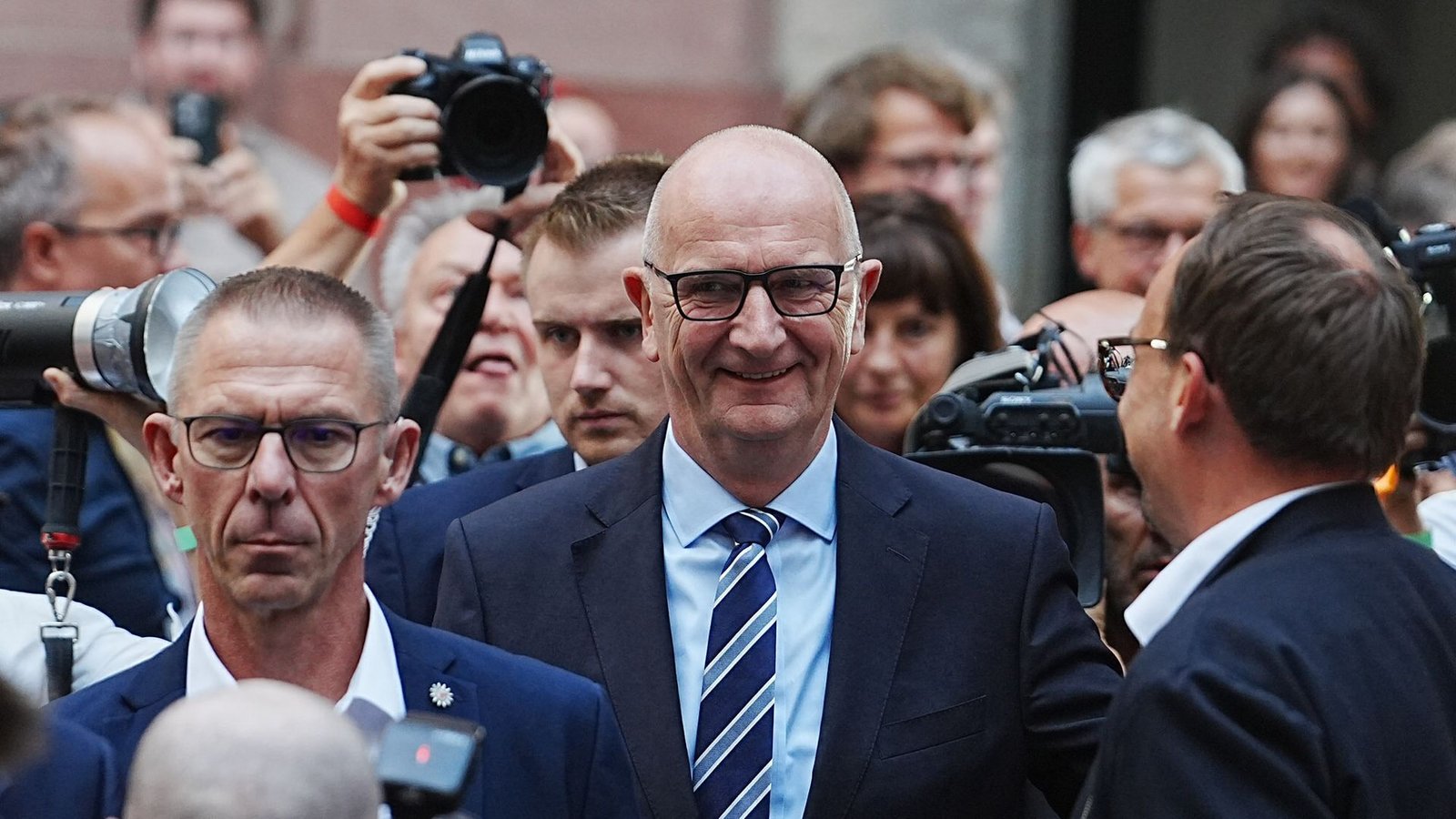 Einer ragt heraus: Brandenburgs Ministerpräsident Dietmar Woidke (SPD).Foto: dpa/Kay Nietfeld Einer ragt heraus: Brandenburgs Ministerpräsident Dietmar Woidke (SPD).Foto: dpa/Kay Nietfeld