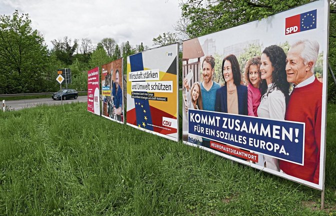 Über die Sinnhaftigkeit von Wahlplakaten gehen die Meinungen auseinander. Spätestens ab nächstem Mittwoch muss die Wahlwerbung wieder entfernt werden.  Foto: Romanowski