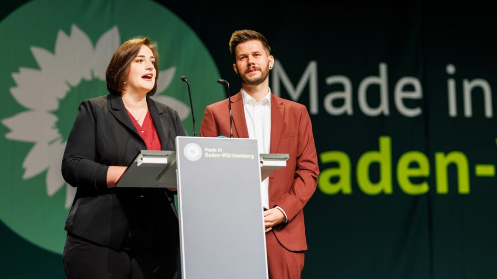 Clara Wellhäußer und Jan-Lukas Schmitt sind zu den neuen Landeschefs der Grünen in Baden-Württemberg gewählt worden.Philipp von Ditfurth/dpa Clara Wellhäußer und Jan-Lukas Schmitt sind zu den neuen Landeschefs der Grünen in Baden-Württemberg gewählt worden.Philipp von Ditfurth/dpa