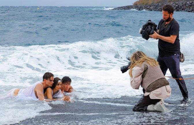 Für das Beach-Shooting stellte sich Heidi selbst hinter die Kamera.<span class='image-autor'>Foto: ProSieben/Richard Hübner</span>