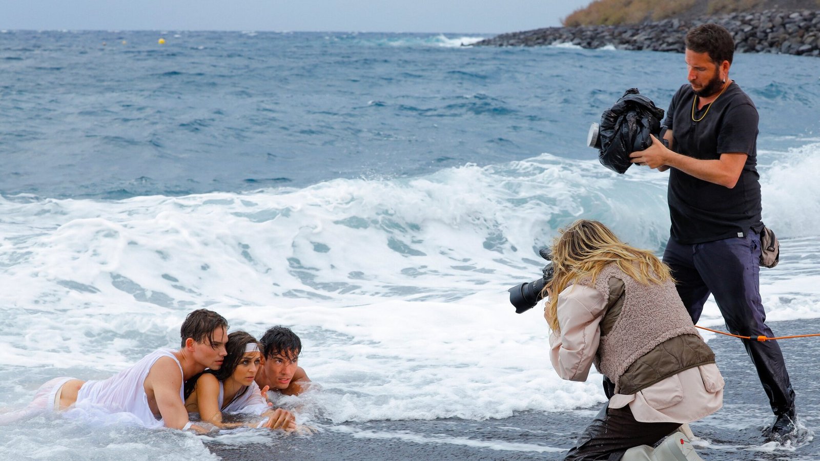 Für das Beach-Shooting stellte sich Heidi selbst hinter die Kamera.Foto: ProSieben/Richard Hübner
