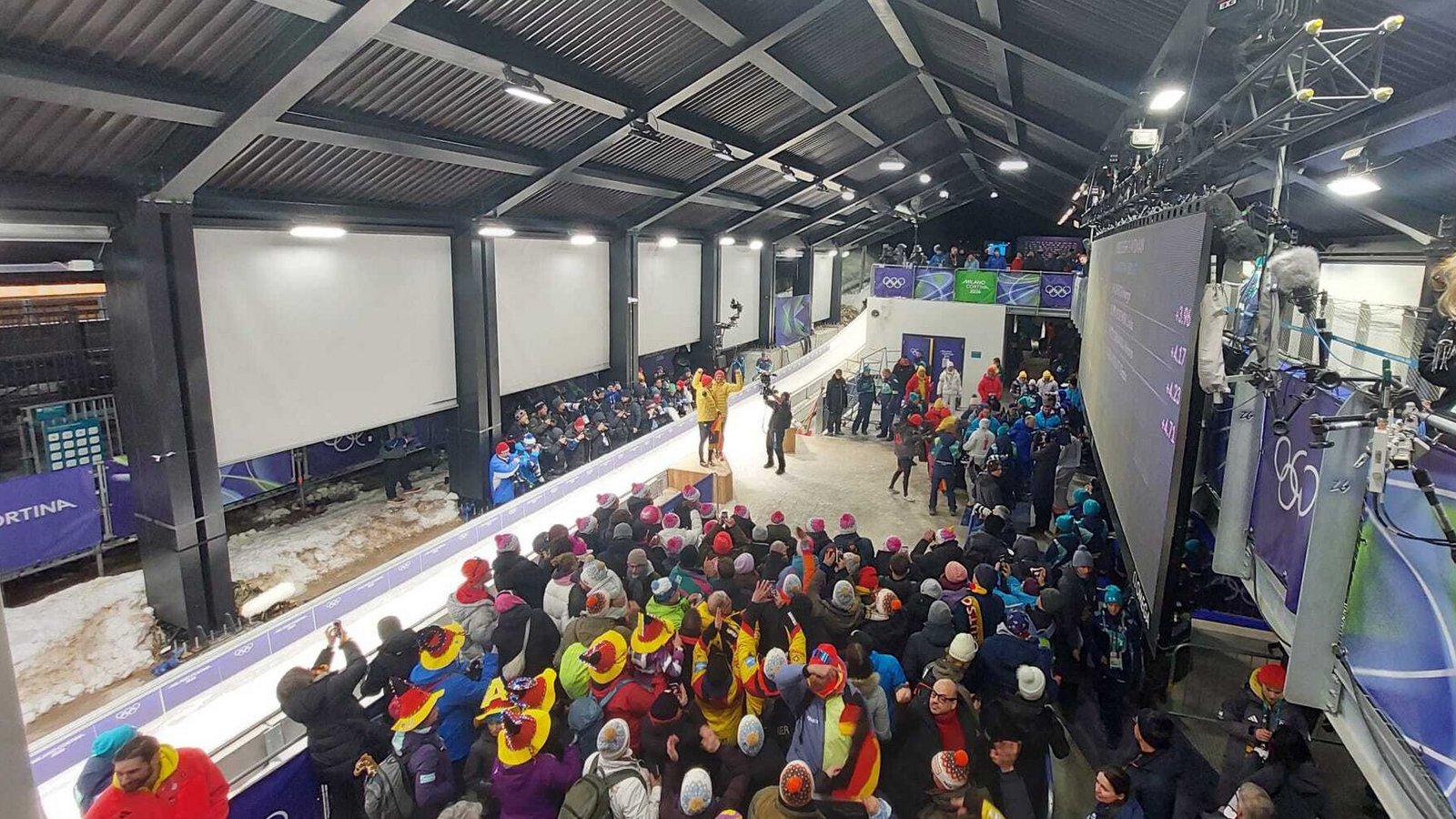 Der Zielbereich am Eiskanal von Cortina d’AmpezzoFoto: StZN