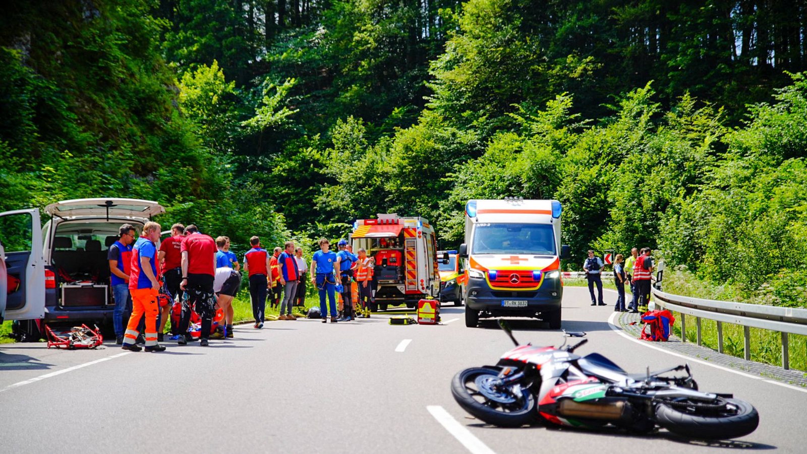 Ein Motorradfahrer ist bei einem Unfall schwer verletzt worden.Foto: 7aktuell.de Ein Motorradfahrer ist bei einem Unfall schwer verletzt worden.Foto: 7aktuell.de