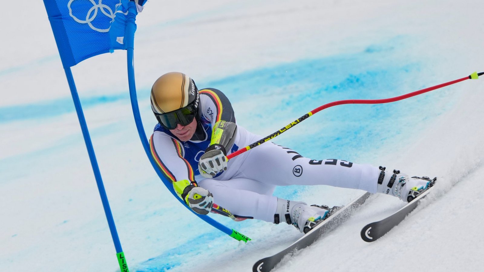 Anton Grammel bei seiner olympischen Premiere im Super-G. Im Riesenslalom will er besser abschneiden.Foto: John Locher/AP/dpa Anton Grammel bei seiner olympischen Premiere im Super-G. Im Riesenslalom will er besser abschneiden.Foto: John Locher/AP/dpa