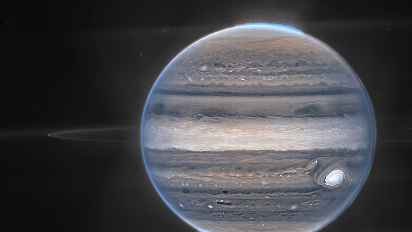 Das James-Webb-Weltraumteleskop hat detailreiche Bilder des Jupiters geliefert.Foto: dpa/NASA