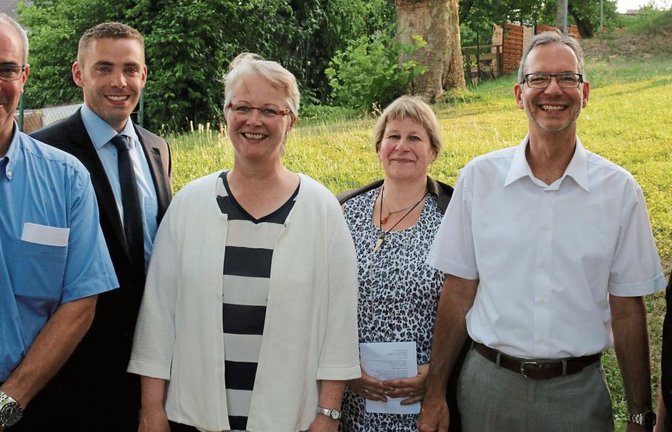 Die Oberriexinger Kandidaten: von links Ralph Bechtle, Frank Wittendorfer, Beate Fetzer, Ulrike Sturm, Thomas Hanisch und Ulrich Raisch. Fotos: Bögel