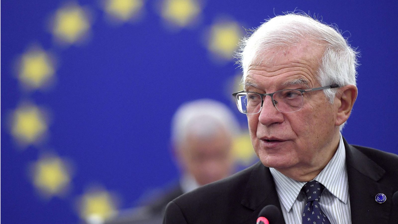 Der EU-Außenbeauftragte Josep Borrell verkündete die Details des neuen Sanktionspakets.Foto: AFP/FREDERICK FLORIN Der EU-Außenbeauftragte Josep Borrell verkündete die Details des neuen Sanktionspakets.Foto: AFP/FREDERICK FLORIN