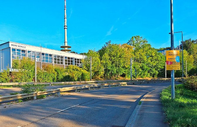 Schrittweise wird der Radschnellweg von der Haltestelle Payerstraße zum Fernsehturm ausgebaut.<span class='image-autor'>Foto: Sebastian Steegmüller</span>