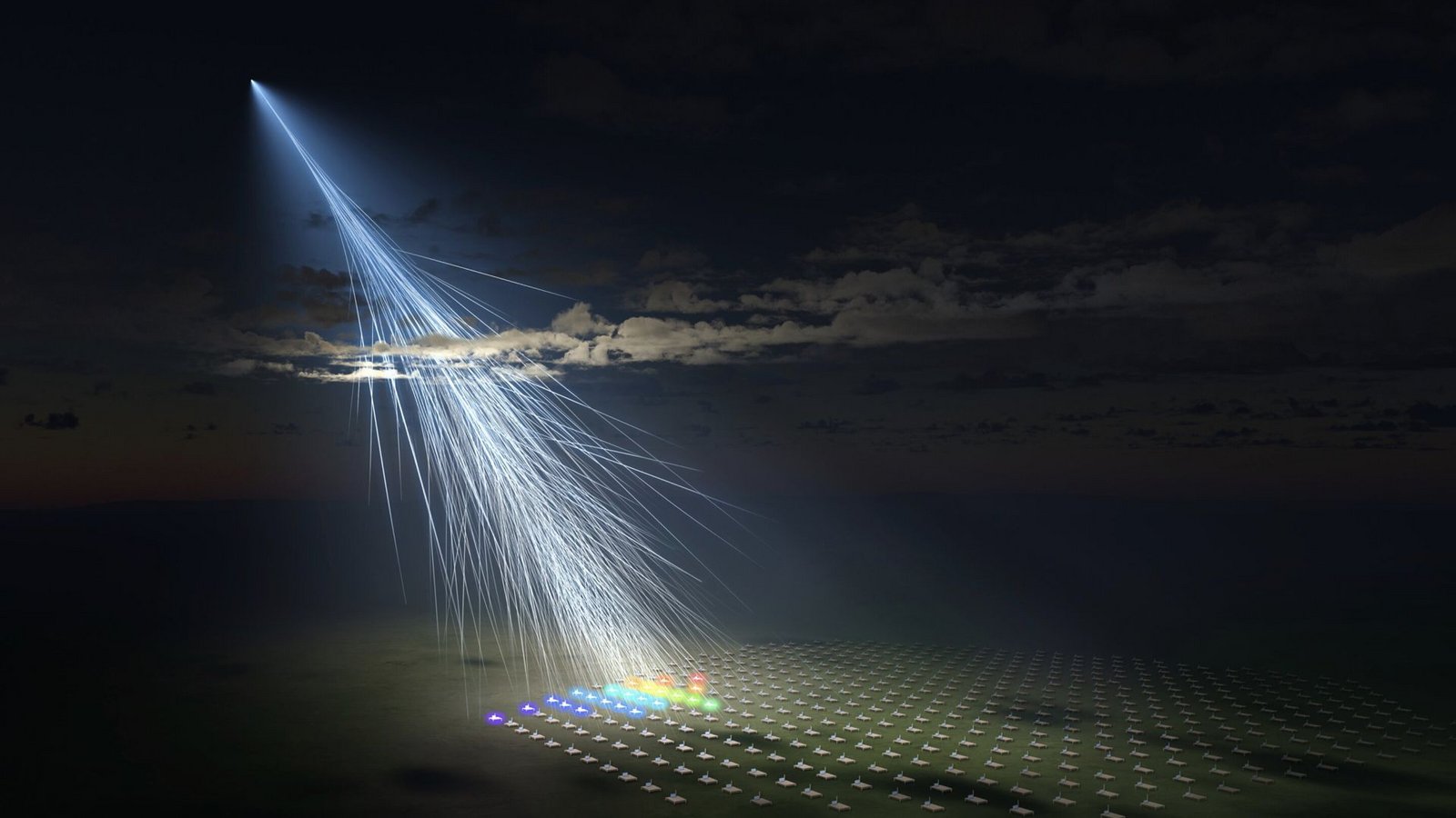 Extrem energiereiche kosmische Strahlung ist im Mai 2023 vom Telescope-Array-Experiment im US-Bundesstaat Utah eingefangen worden. Was es mit diesem „Amaterasu“-Teilchen auf sich hat, stellt die Astrophysiker vor ein Rätsel.Foto: Osaka Metropolitan University/L-Insight, Kyoto University/Ryuunosuke Takeshige Extrem energiereiche kosmische Strahlung ist im Mai 2023 vom Telescope-Array-Experiment im US-Bundesstaat Utah eingefangen worden. Was es mit diesem „Amaterasu“-Teilchen auf sich hat, stellt die Astrophysiker vor ein Rätsel.Foto: Osaka Metropolitan University/L-Insight, Kyoto University/Ryuunosuke Takeshige