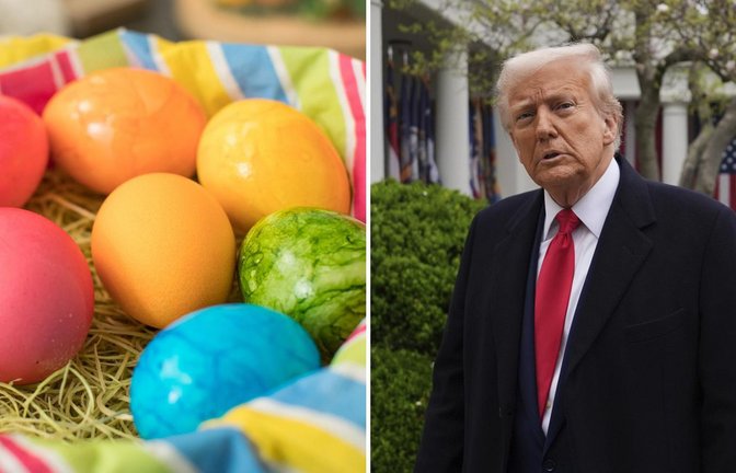 Donald Trump macht große Ankündigungen für die Osternester der Amerikaner.<span class='image-autor'>Foto: dpa-tmn/Christin Klose/AFP</span>