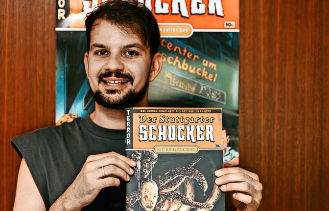 Lukas Hepp hat sich in seinem neuesten "Stuttgarter Schocker"-Comic die S-21-Baustelle vorgenommen.<span class='image-autor'>Foto: Lukas Hepp</span>