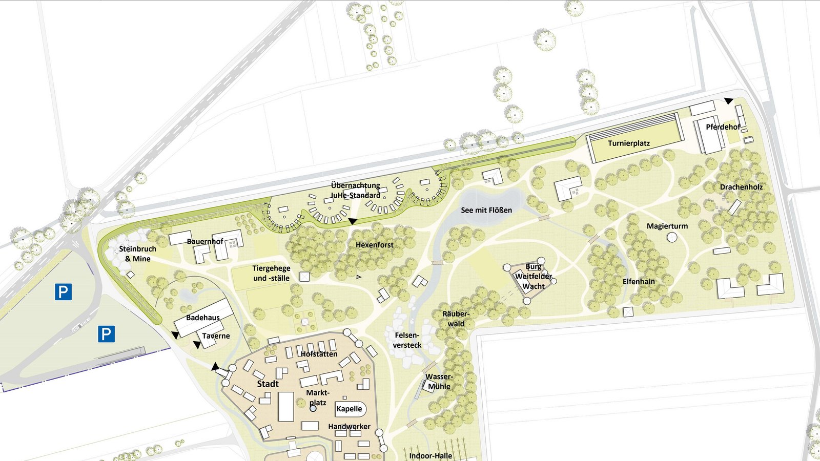 So sieht die erste Konzeptidee für die „Mittelalterliche Erlebniswelt Markstein“ aus. Foto: Kunder3 Landschaftsarchitekten So sieht die erste Konzeptidee für die „Mittelalterliche Erlebniswelt Markstein“ aus. Foto: Kunder3 Landschaftsarchitekten