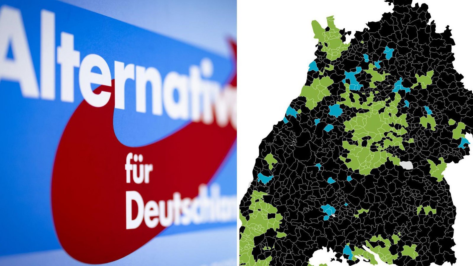 Bei der Landtagswahl hat die AfD in mehreren Kommunen die meisten Stimmanteile gewonnen.Foto: Christoph Reichwein/dpa/Grafik: Chiara Sterk Bei der Landtagswahl hat die AfD in mehreren Kommunen die meisten Stimmanteile gewonnen.Foto: Christoph Reichwein/dpa/Grafik: Chiara Sterk
