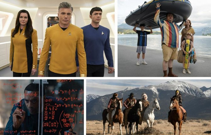 Im Angebot vom Paramount+: „Star Trek – Strange New Worlds“, „Der Scheich“, „1883“ und „The Man who fell to Earth“ (von links oben im Uhrzeigersinn)<span class='image-autor'>Foto: CBS/Marni Grossman</span>