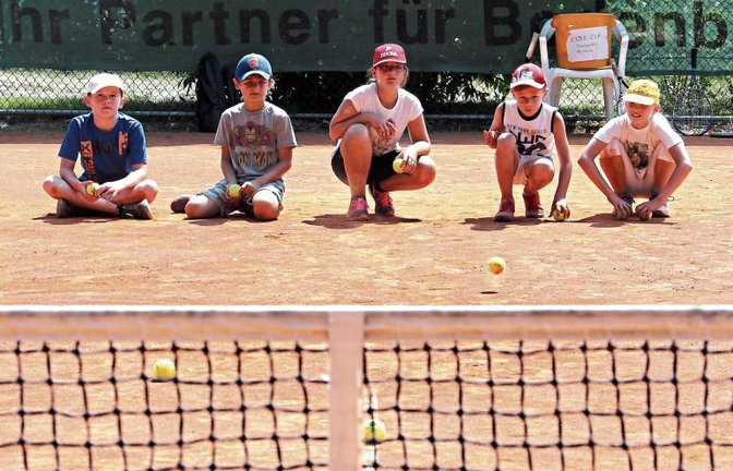 Tennis-Boccia beim Jugendcamp des TSV Hochdorf Foto: Küppers