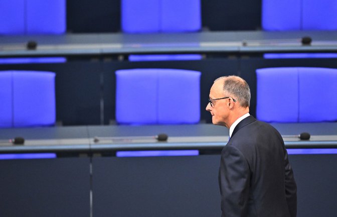 Friedrich Merz ist im ersten Wahlgang nicht zum Bundeskanzler gewählt worden - und der Dax gibt nach.<span class='image-autor'>Foto: Sebastian Gollnow/dpa</span>