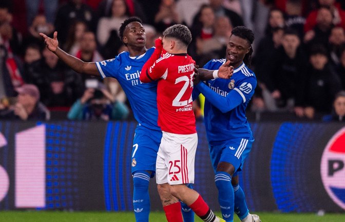 Benfica-Profi Prestianni (M.) wurde von der UEFA gesperrt. (Archivbild)<span class='image-autor'>Foto: Miguel Lemos/ZUMA Press Wire/dpa</span>