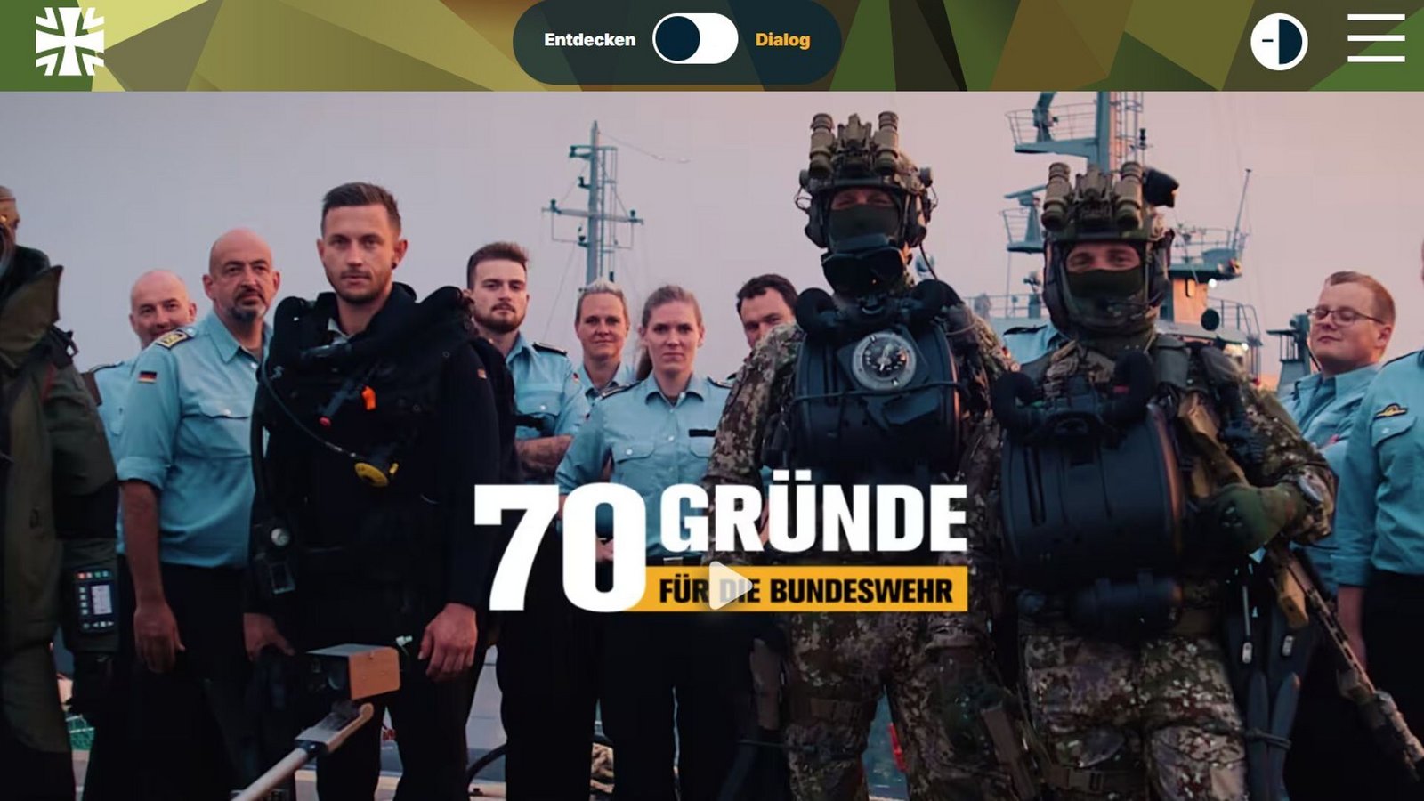 Zum 70. Geburtstag hat die Bundeswehr einen Werbeclip gedreht.Foto: Bundeswehr (Screenshot) Zum 70. Geburtstag hat die Bundeswehr einen Werbeclip gedreht.Foto: Bundeswehr (Screenshot)