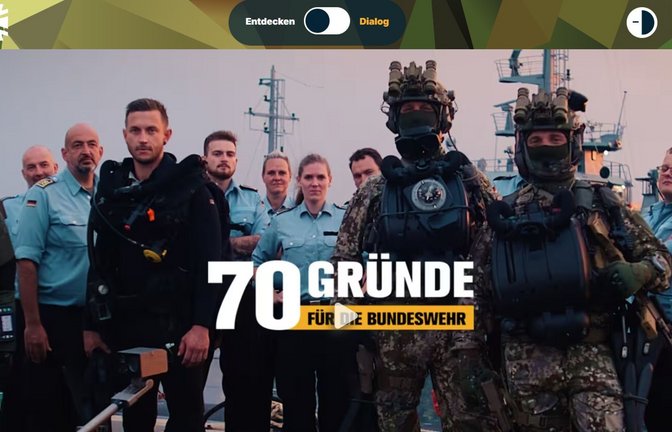 Zum 70. Geburtstag hat die Bundeswehr einen Werbeclip gedreht.<span class='image-autor'>Foto: Bundeswehr (Screenshot)</span>