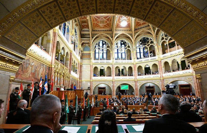 Ungarns neues Parlament hat den Austritt des Landes aus dem Internationalen Strafgerichtshof (IStGH) gestoppt. (Archivbild)<span class='image-autor'>Foto: Boglarka Bodnar/MTI/AP/dpa</span>
