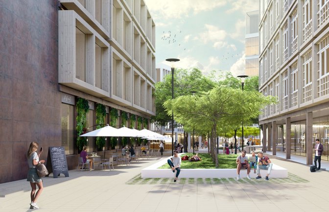 Ein gemischtes Quartier mit reichlich Gastronomie und Grünflächen soll auf der Industriebrache in Reutlingen entstehen.<span class='image-autor'>Foto: Isin</span>