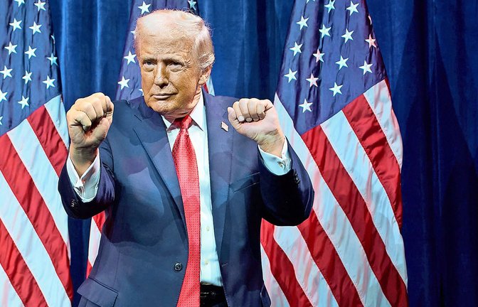 Wie im 19. Jahrhundert teilt US-Präsident Donald Trump die Welt in Einflusszonen auf.<span class='image-autor'>Foto: Evan Vucci/AP/dpa</span>