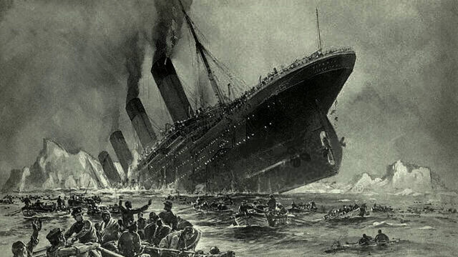 Untergang der Titanic Illustration von Willy Stöwer für die Zeitschrift „Die Gartenlaube“ 1912.Foto: Wikipedia cpommons/Willy Stöwer