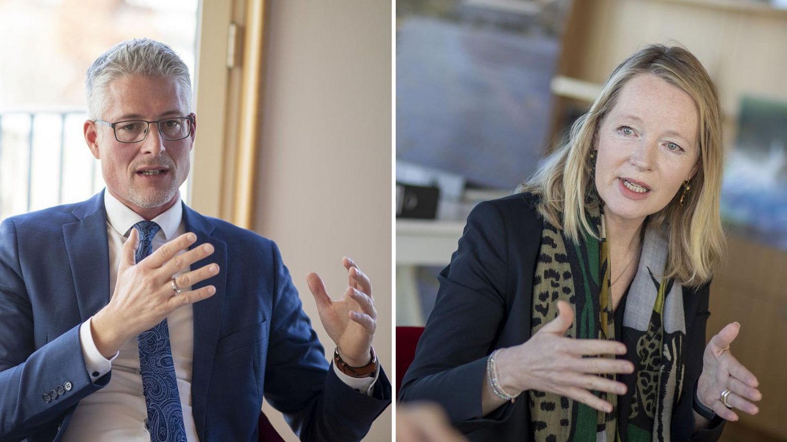 Steffen Jäger und Thekla Walker trafen sich zum Gespräch im Umweltministerium.Foto: Lichtgut/Leif Piechowski/Leif Piechowski