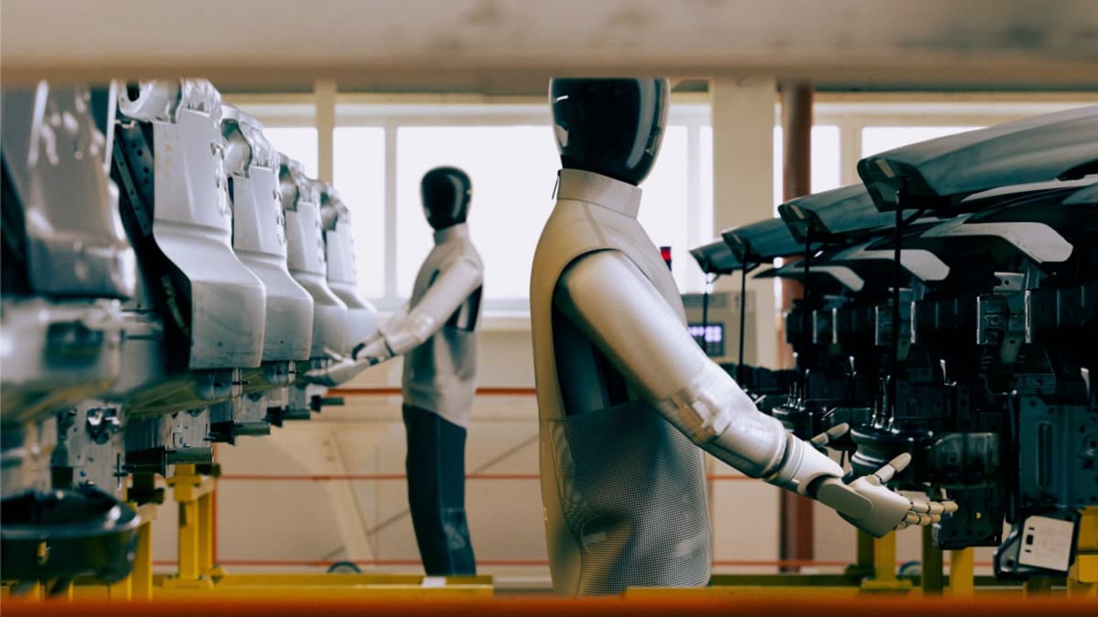 Die Roboter werden vom britischen Start-up Humanoid entwickelt.Humanoid Die Roboter werden vom britischen Start-up Humanoid entwickelt.Humanoid