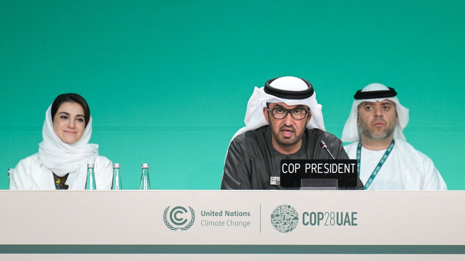 Sultan Ahmed al-Dschaber, der Präsident der Weltklimakonferenz, hat den Kompromiss von Dubai als historisch bezeichnet. Ist er das wirklich?Foto: dpa/Hannes P. Albert