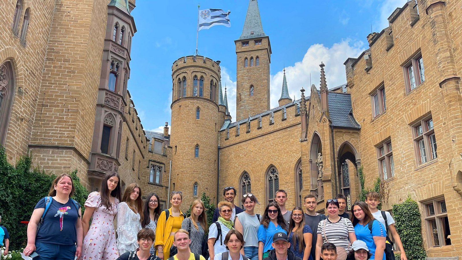 Ukrainische Schüler auf der  Burg HohenzollernFoto: privat/GSS