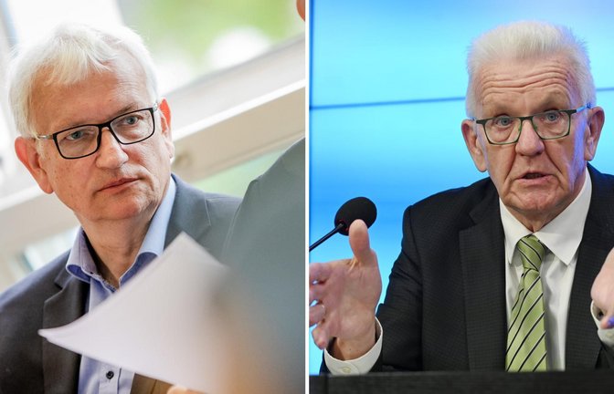 DUH-Geschäftsführer Jürgen Resch und Ministerpräsident Winfried Kretschmann (Grüne) kennen sich seit Jahrzehnten.<span class='image-autor'>Foto: dpa</span>