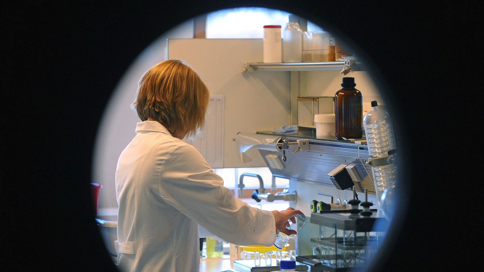 Garmus’ Protagonistin,  eine Chemikerin, versucht Karriere am  Forschungsinstitut Hastings zu machen – trotz Widerstände.Foto: dpa/Ingo Wagner