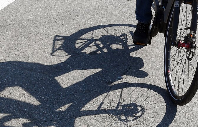 Der Mann blieb mit seinem Fahrrad am Bordstein hängen. (Symbolbild)<span class='image-autor'>Foto: dpa/Uli Deck</span>